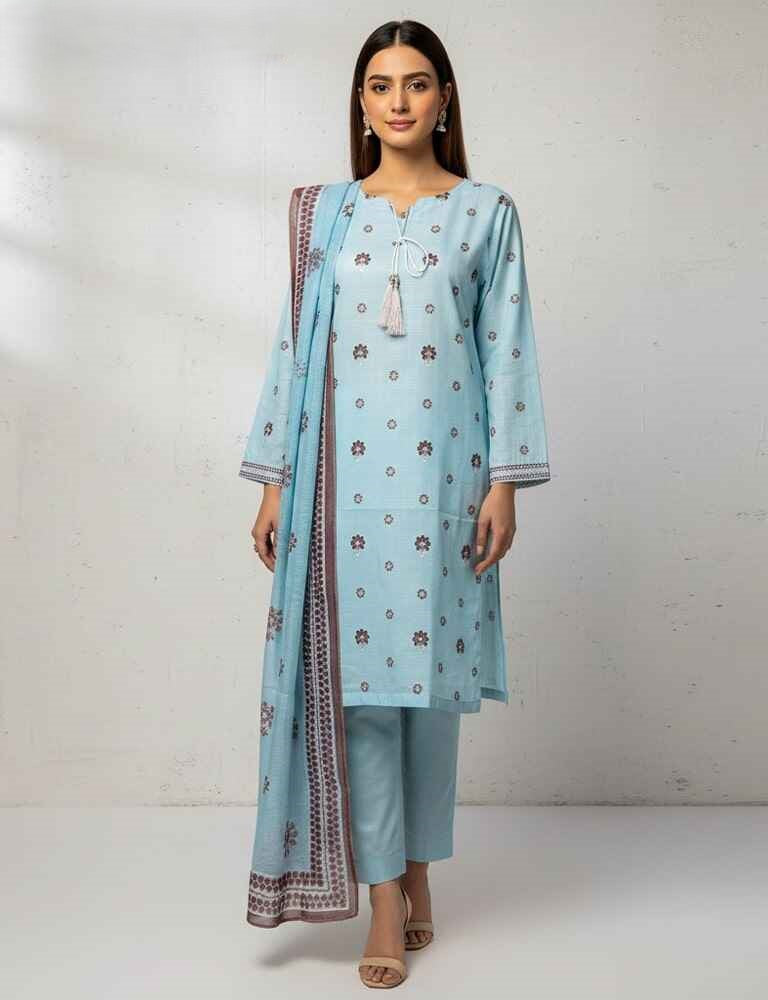 olycoture – Embroidered Poly Cotton 2 & 3-Piece Collection (Multi-Color) by Mudasir Fashion