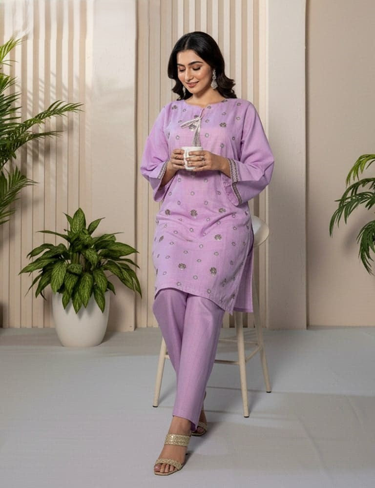 olycoture – Embroidered Poly Cotton 2 & 3-Piece Collection (Multi-Color) by Mudasir Fashion