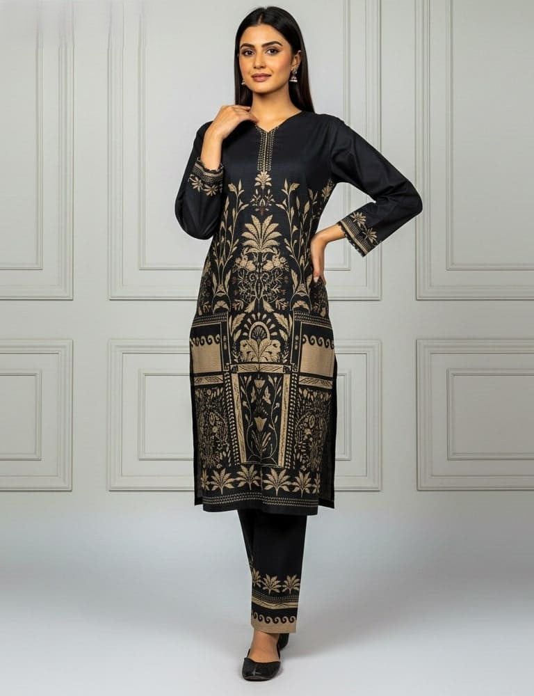 Slub Essence – 2PC Printed Slub Lawn BP by Mudasir Fashion