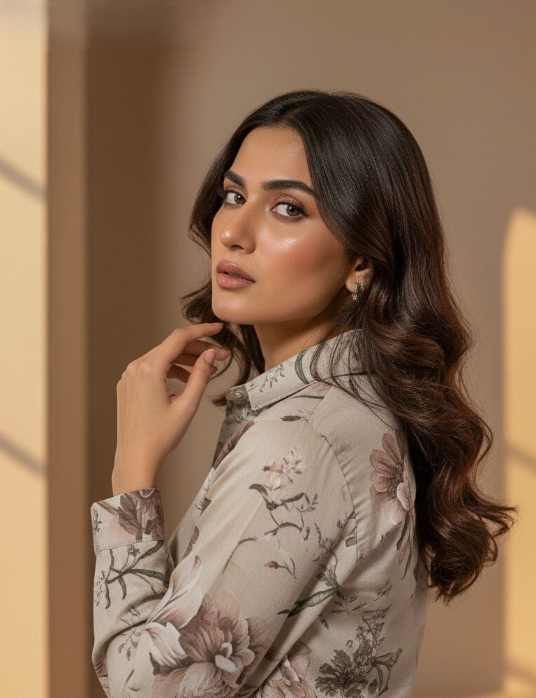 Elanora – Printed Shamois Silk Co-Ord Set by Mudasir Fashion