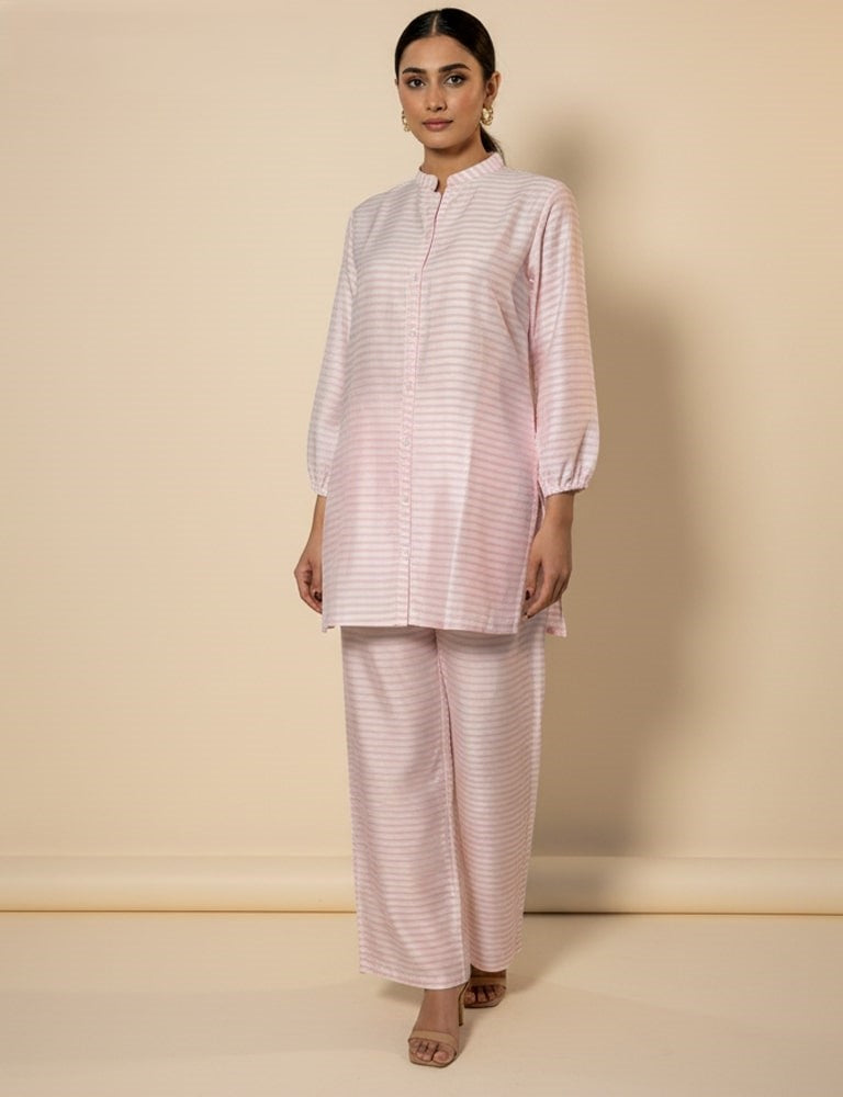 Elanora – Printed Shamois Silk Co-Ord Set by Mudasir Fashion