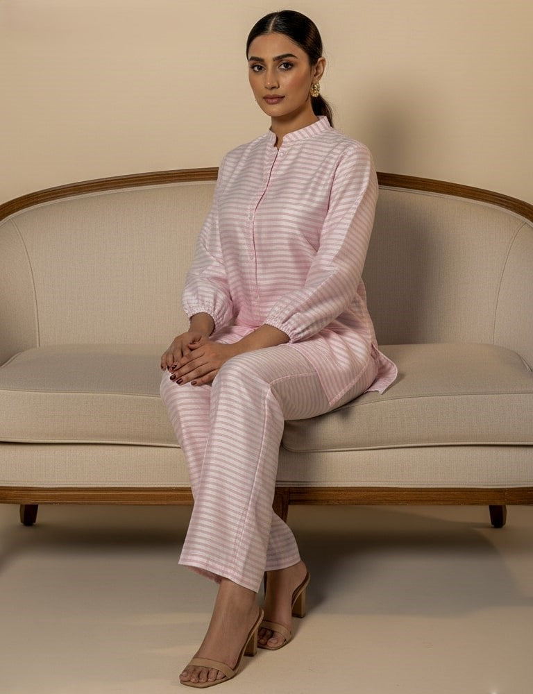 Elanora – Printed Shamois Silk Co-Ord Set by Mudasir Fashion