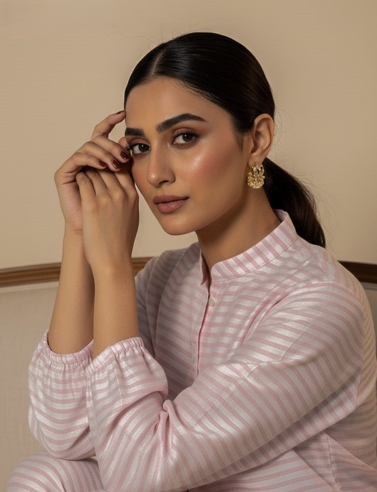 Elanora – Printed Shamois Silk Co-Ord Set by Mudasir Fashion