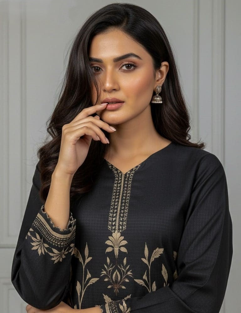 Slub Essence – 2PC Printed Slub Lawn BP by Mudasir Fashion