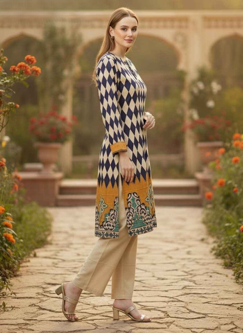Polycoture – Yellow Embroidered Poly Cotton 2 & 3-Piece Collection by Mudasir Fashion