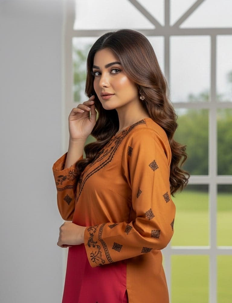 Bivossa – 2PC Printed Viscose Silk Co-ord Set by Mudasir Fashion