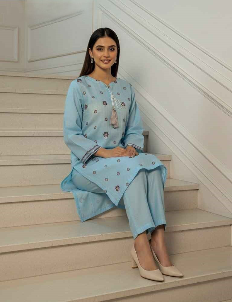 olycoture – Embroidered Poly Cotton 2 & 3-Piece Collection (Multi-Color) by Mudasir Fashion