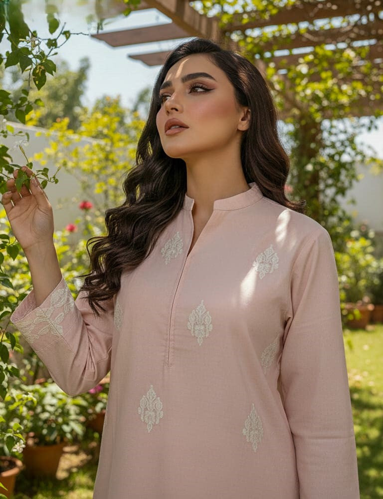 Alyssia – 2PC Embroidered Cotton Co-Ord Set (Multi-Color) by Mudasir Fashion