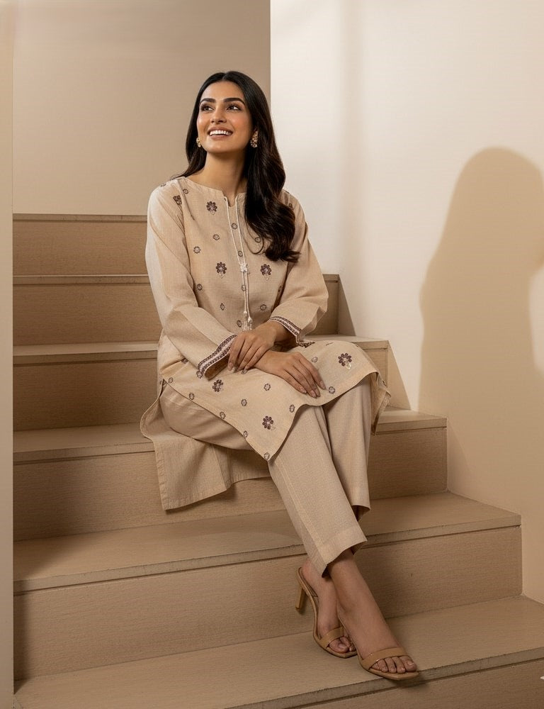 olycoture – Embroidered Poly Cotton 2 & 3-Piece Collection (Multi-Color) by Mudasir Fashion