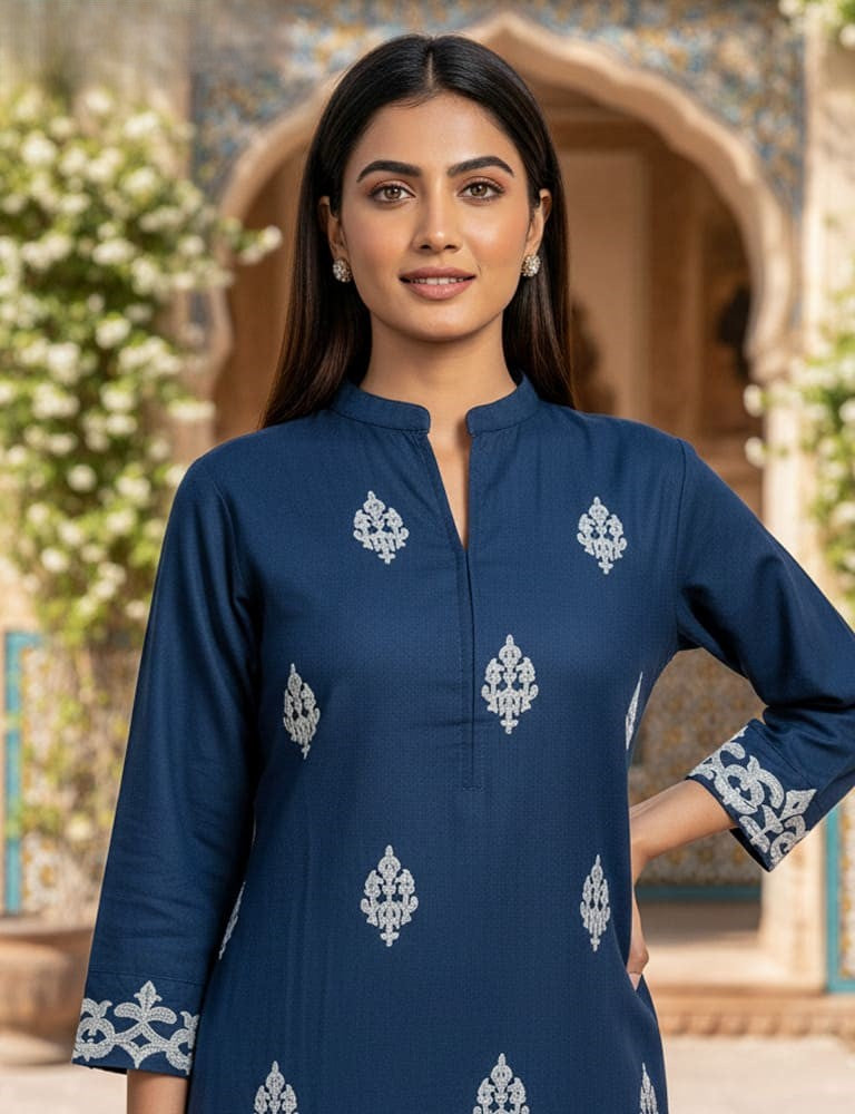 Alyssia – 2PC Embroidered Cotton Co-Ord Set (Multi-Color) by Mudasir Fashion